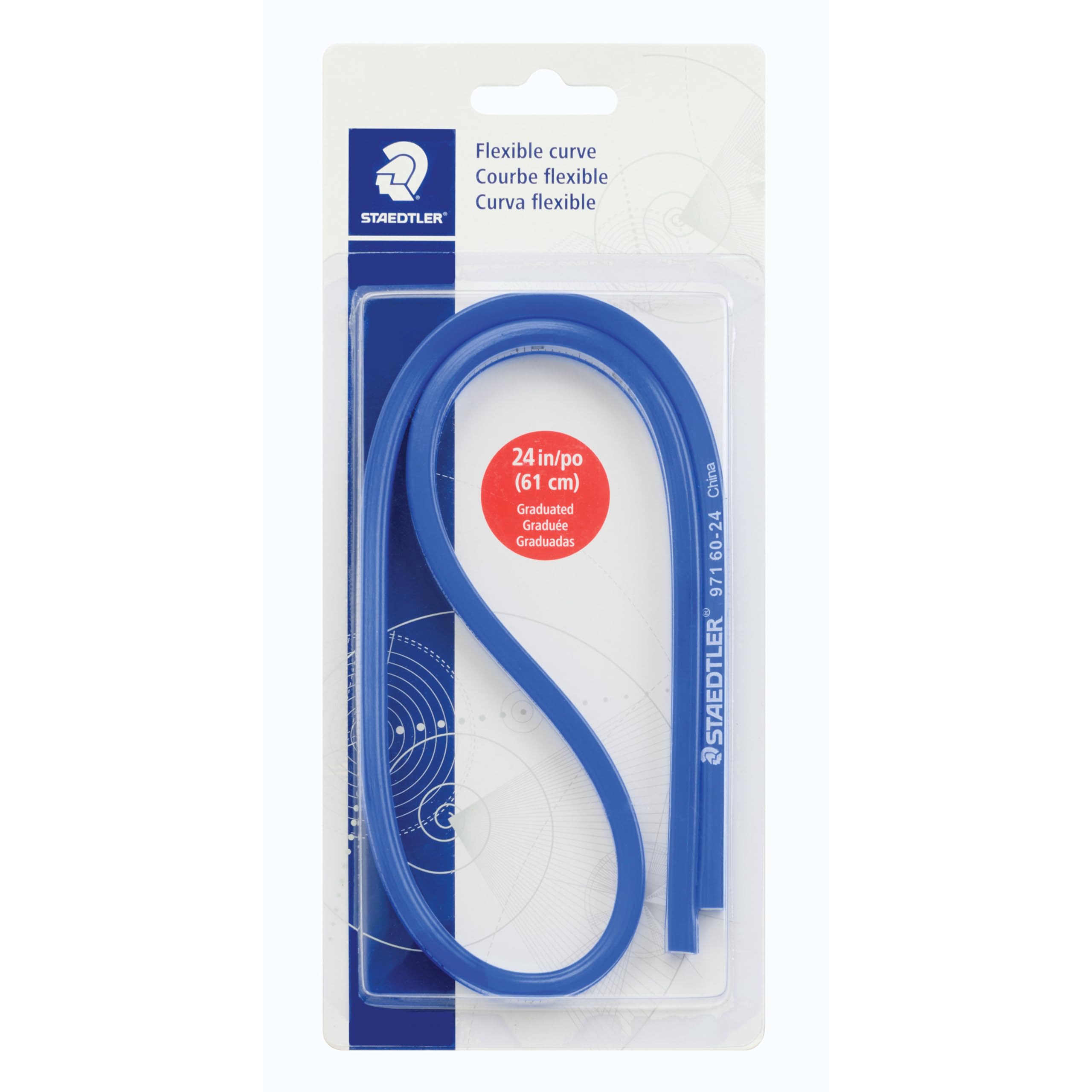 Staedtler Flexible Curve with Inch and Metric Scale Markings, 24